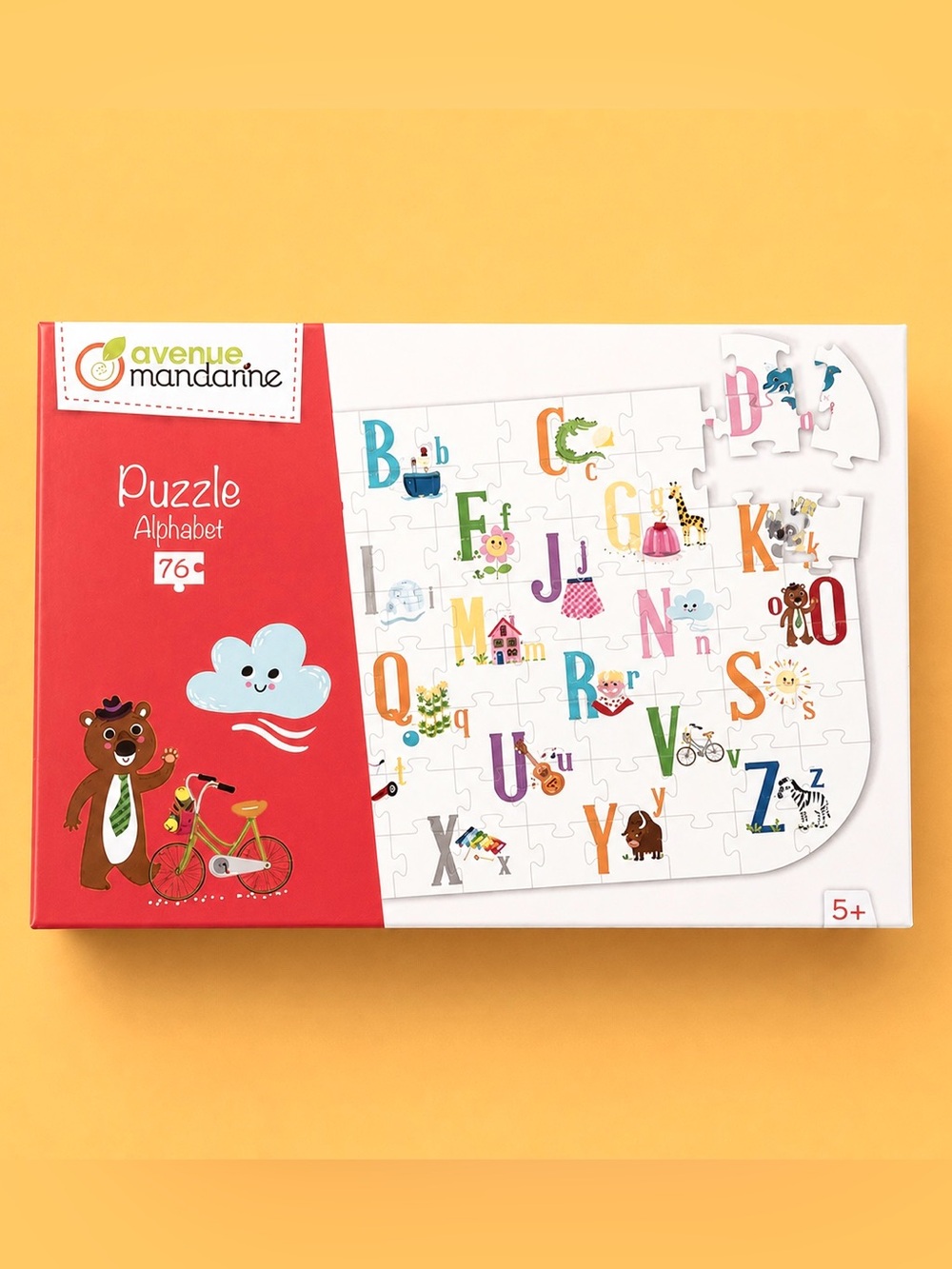 Avenue-Mandarine 76-Piece Educational Puzzle - Alphabet